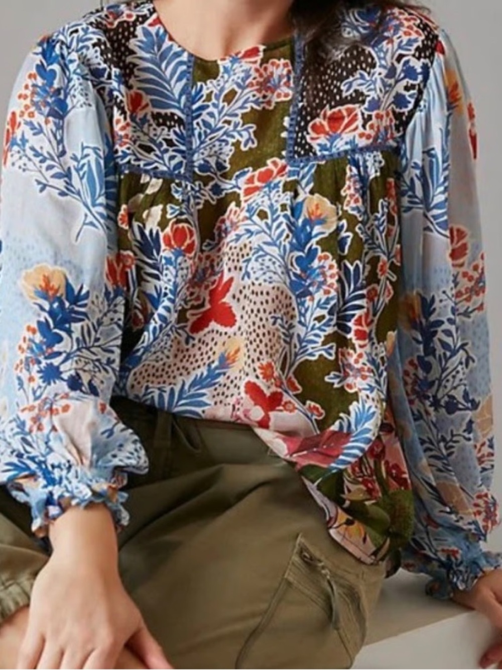 Anthropologie Bl^nk Miranda Peasant Blouse 2X